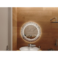 Зеркало с подсветкой для ванной комнаты Лацио 80 см