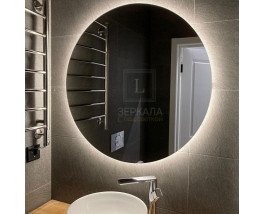 Зеркало с белой внутренней подсветкой для ванной комнаты Мун 30 см